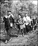1979: Pol Pot leads the Khmer Rouge back into the jungle after the Vietnamese invasion