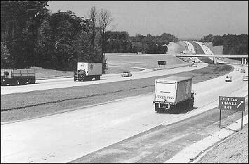 In the mid-1960's, an average of 196,425 vehicles per day roll over this section of the Capital Beltway.